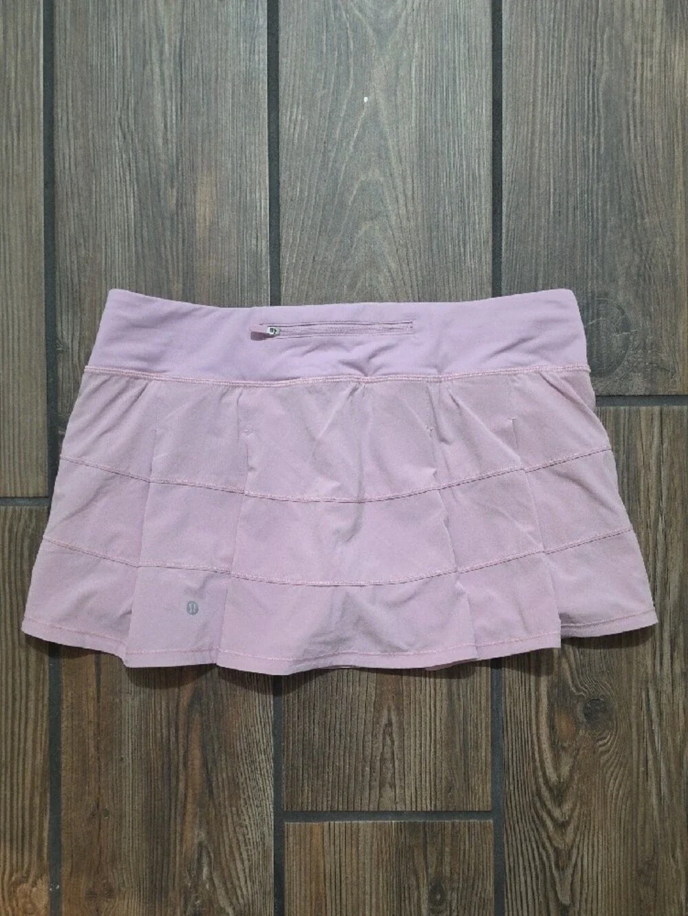 Lululemon size 12 Light Pink Athletic Mini Skirt with Layered Panels